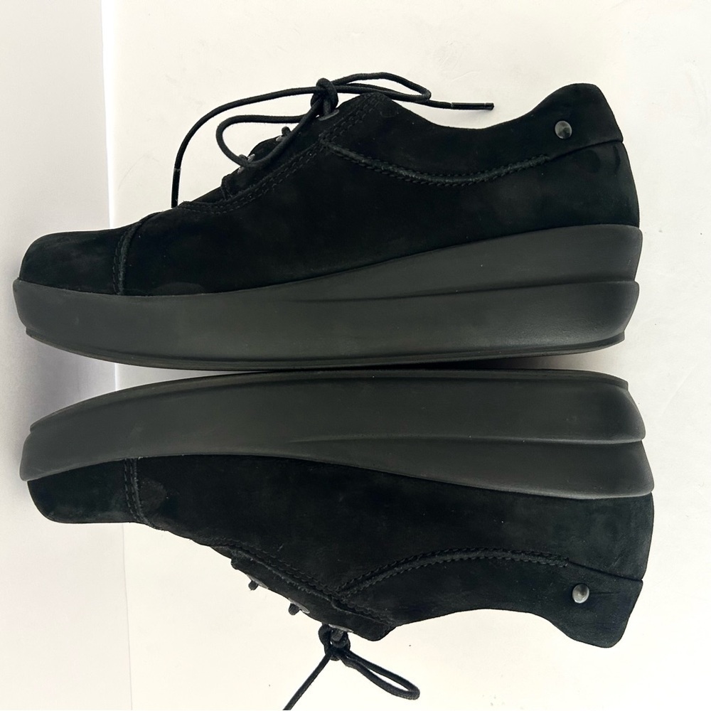 WOLKY Comfort Lace Up Walking Shoe Suede Oxford Support Black Size EU 37 Size 6 - Picture 6 of 11